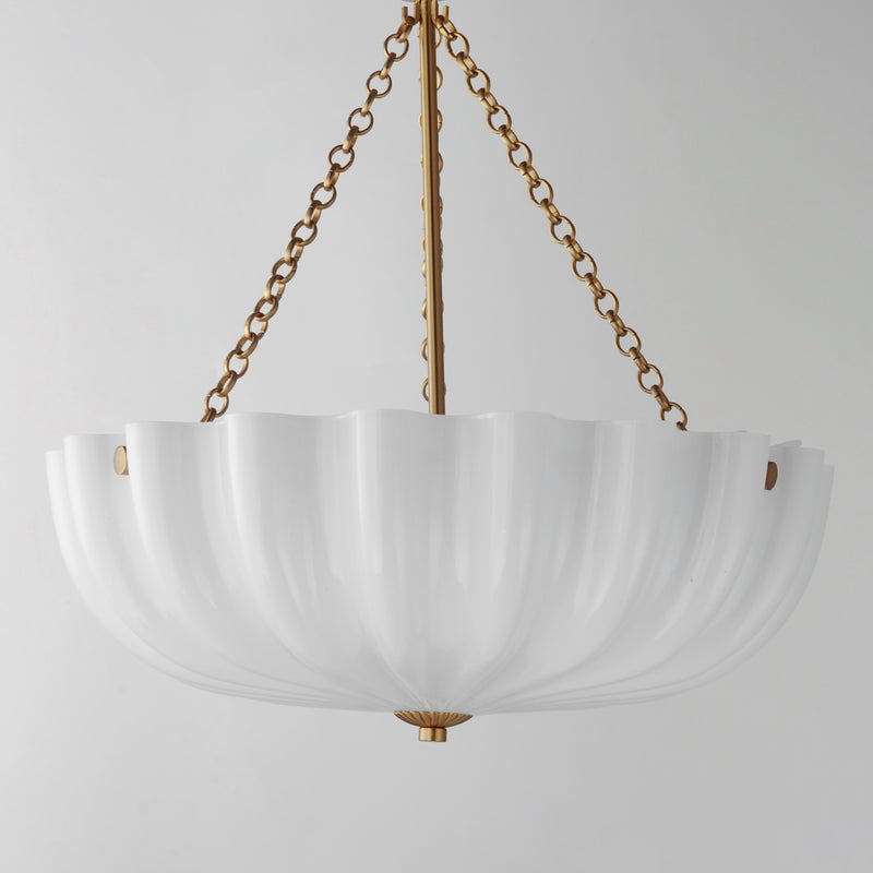Bundt Medium Pendant/Semi-Flush Brass
