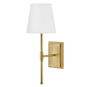 Beale Fabric Shade Sconce Brass