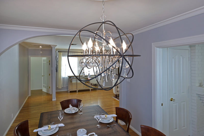 Orbit 6 Light Pendant Nickel