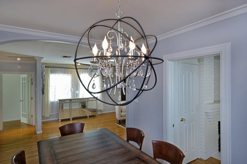 Orbit 6 Light Pendant Nickel