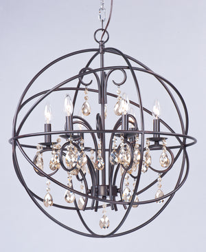 Orbit 6 Light Pendant Bronze