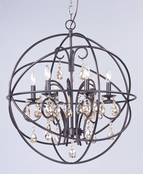 Orbit 6 Light Pendant Bronze
