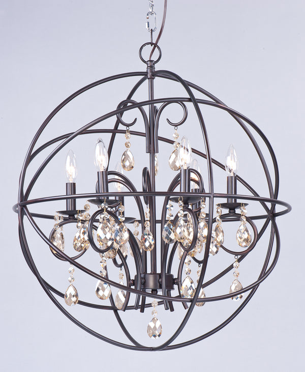 Orbit 6 Light Pendant Bronze