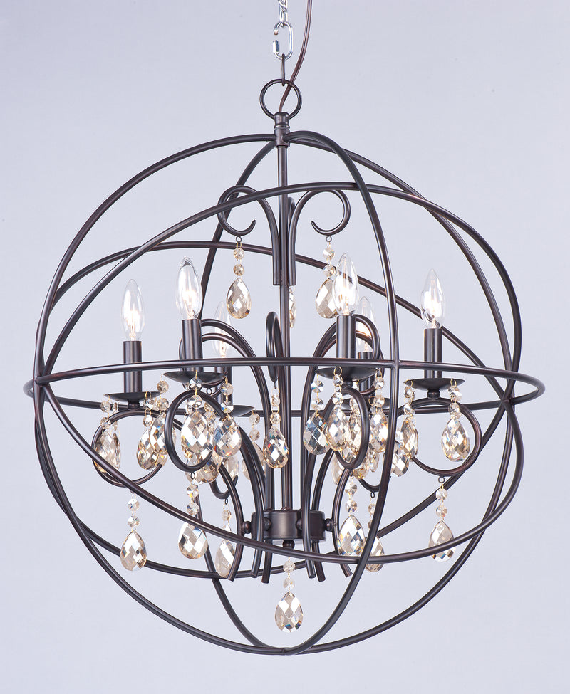 Orbit 6 Light Pendant Bronze