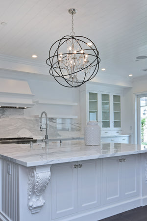 Orbit 6 Light Pendant Bronze