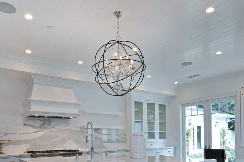 Orbit 6 Light Pendant Bronze