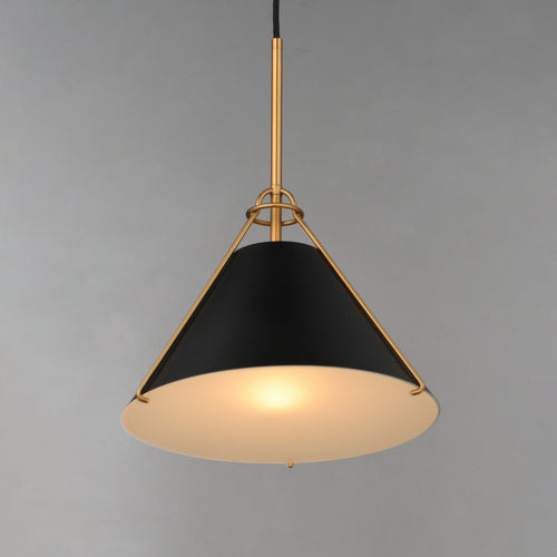 Lucas Single Pendant Black/Brass
