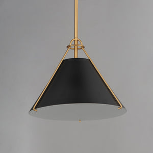 Lucas Single Pendant Black/Brass