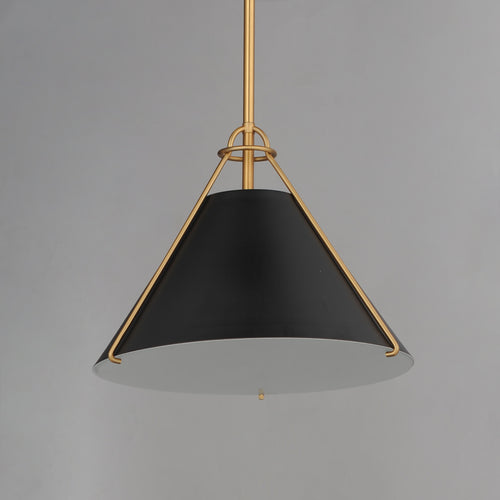 Lucas Single Pendant Black/Brass