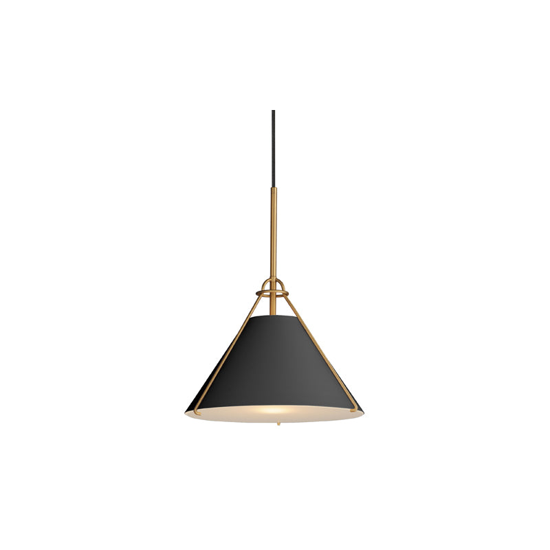 Lucas Single Pendant Black/Brass