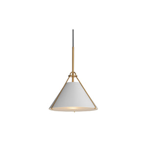Lucas Single Pendant Gray/Brass