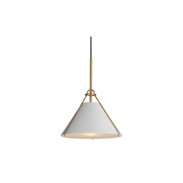 Lucas Single Pendant Gray/Brass
