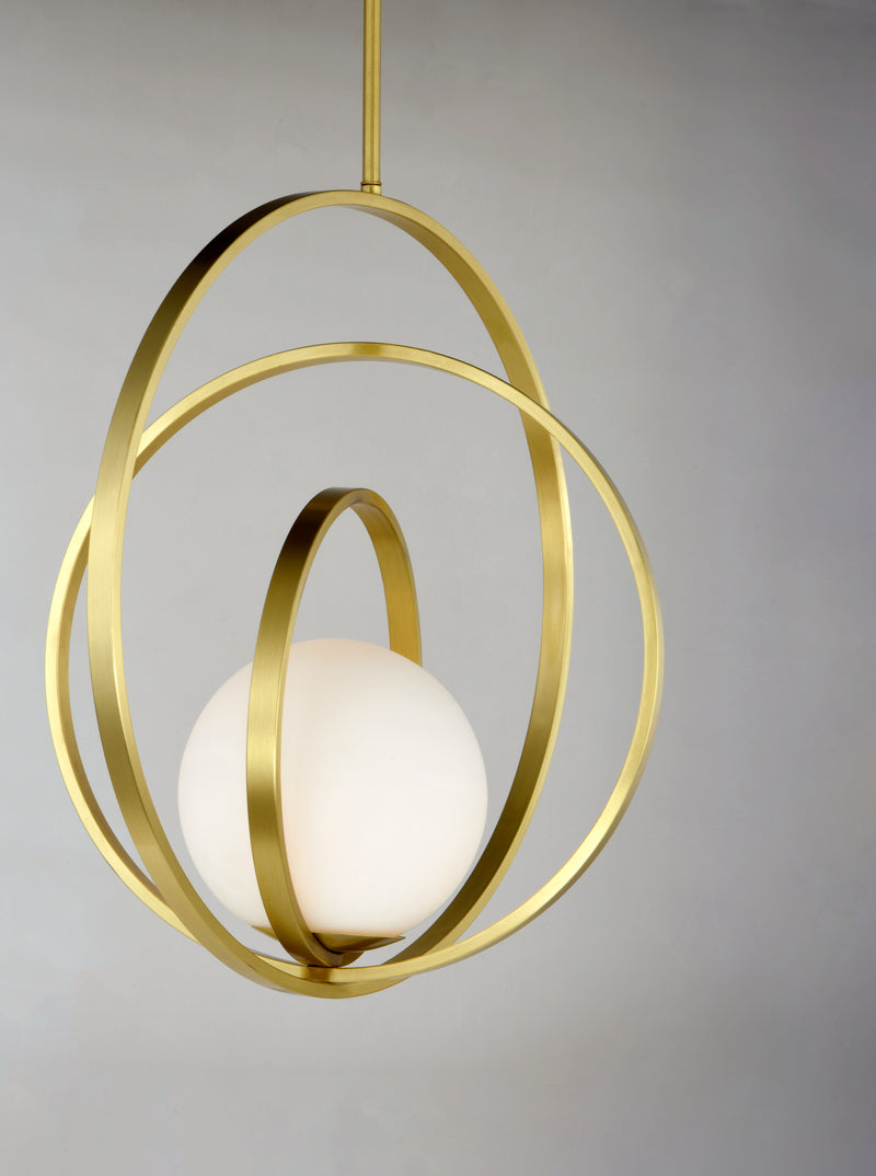 Coronet 1 Light Pendant Brass