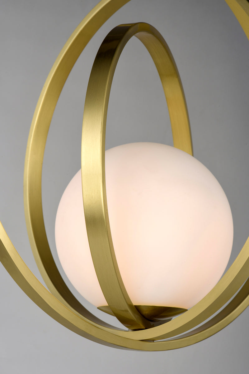 Coronet 1 Light Pendant Brass