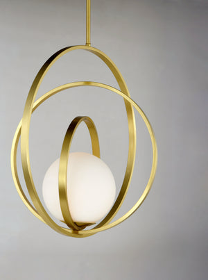 Coronet 1 Light Chandelier Brass
