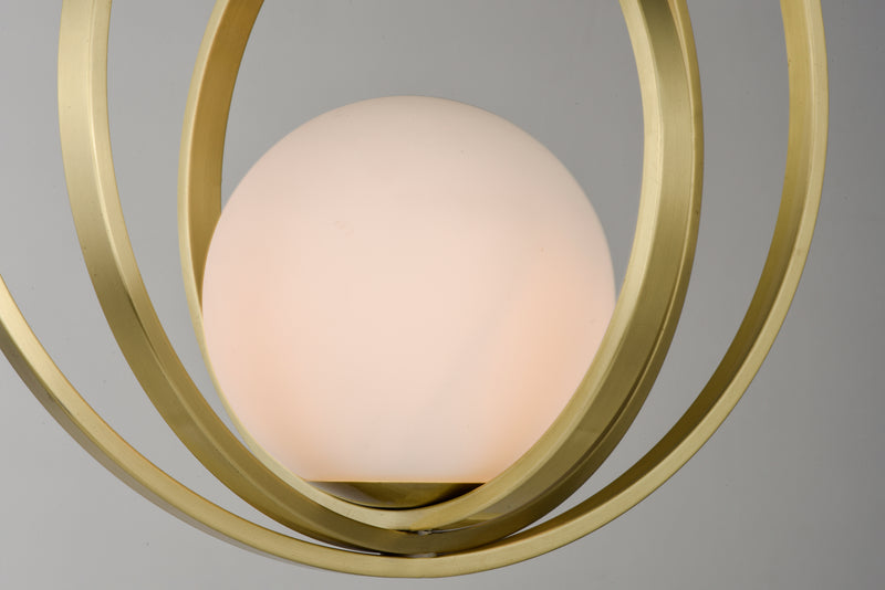 Coronet 1 Light Chandelier Brass