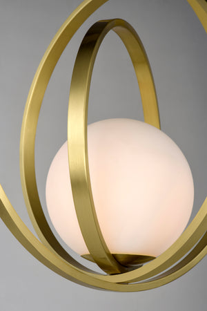 Coronet 1 Light Chandelier Brass