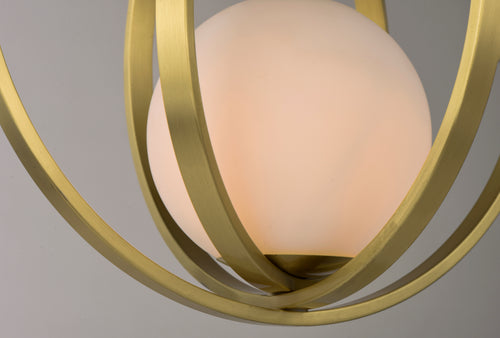 Coronet 1 Light Chandelier Brass