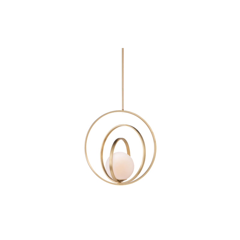 Coronet 1 Light Chandelier Brass