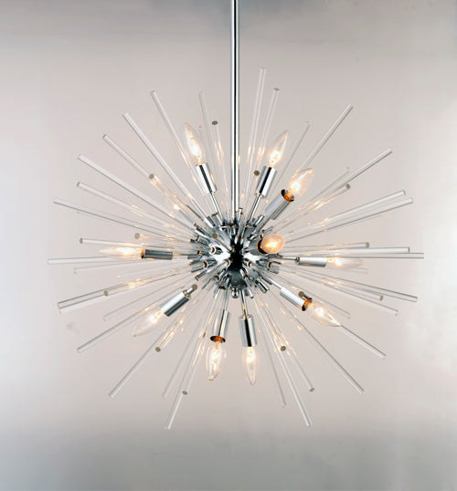 Polaris 12 Light Chandelier Polished Chrome
