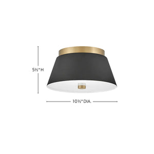 Tess Small Flush Mount Black
