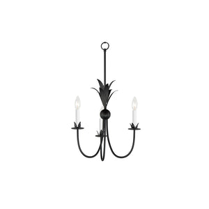 Paloma 3 Light Chandelier Steel