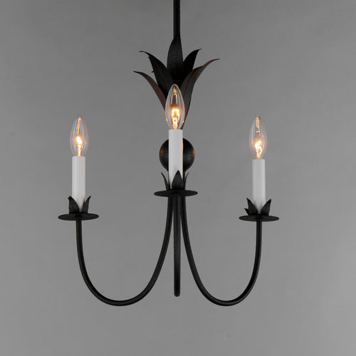Paloma 3 Light Chandelier Steel