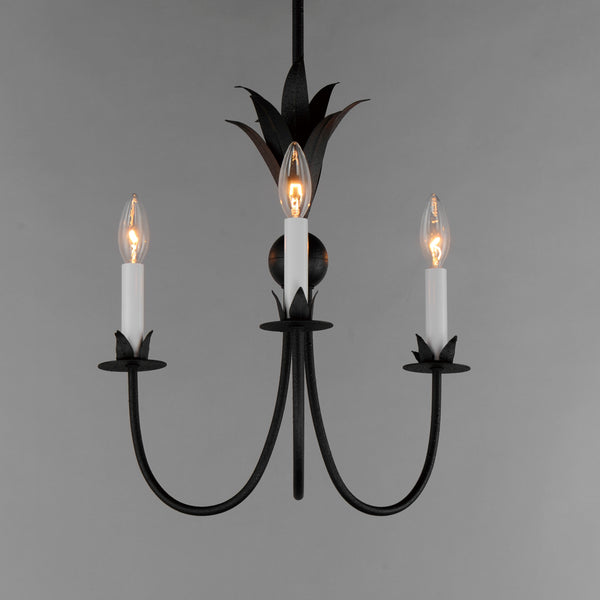 Paloma 3 Light Chandelier Steel
