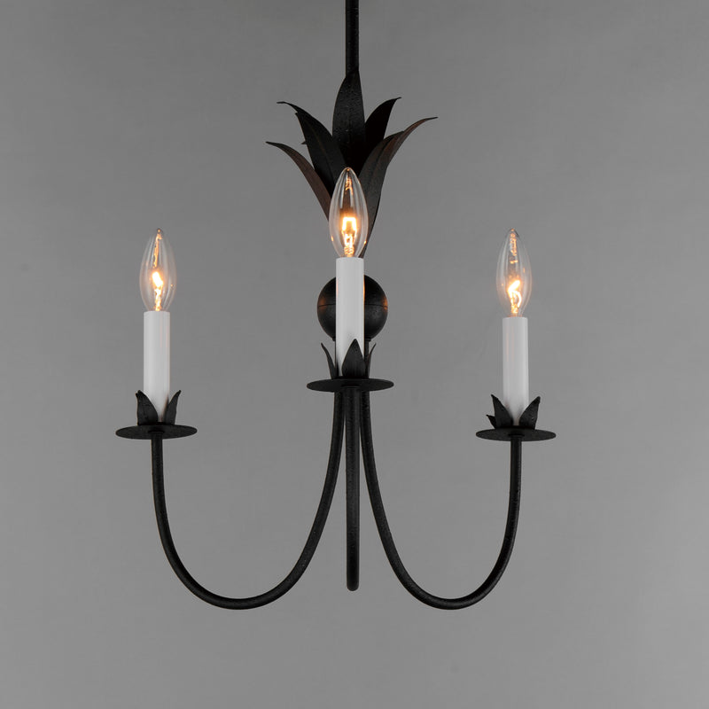 Paloma 3 Light Chandelier Steel