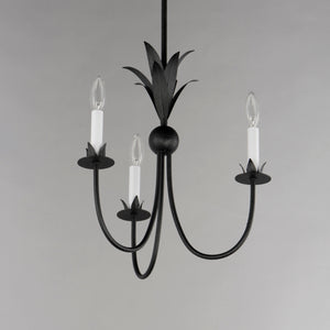 Paloma 3 Light Chandelier Steel