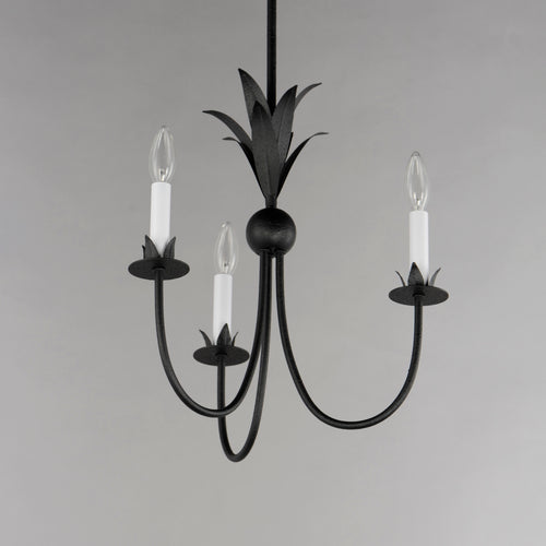 Paloma 3 Light Chandelier Steel
