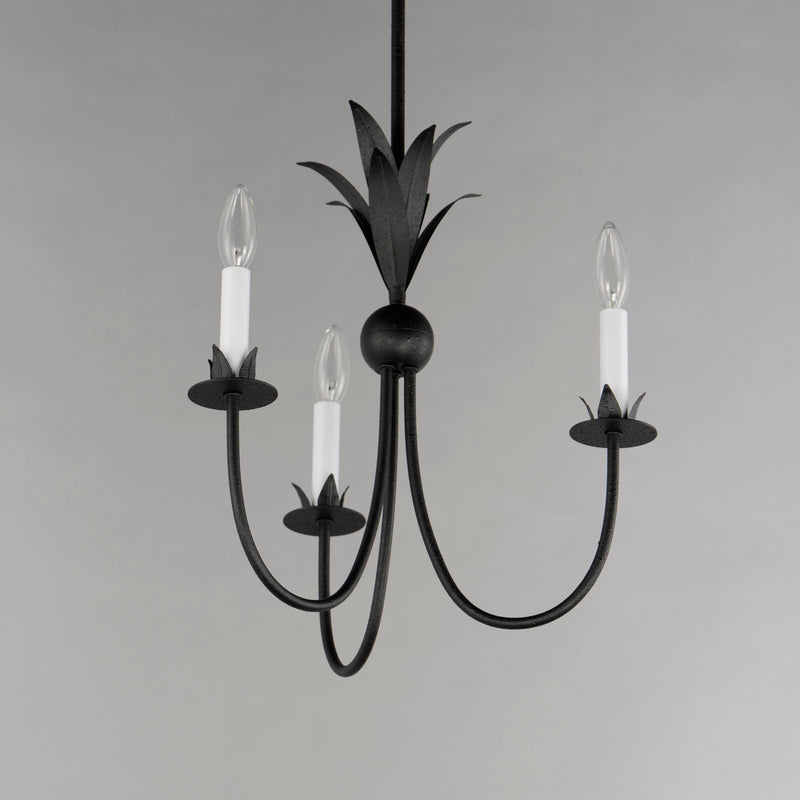 Paloma 3 Light Chandelier Steel