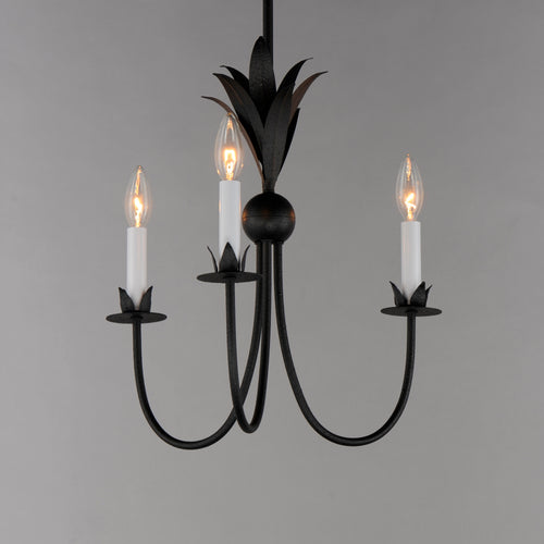 Paloma 3 Light Chandelier Steel