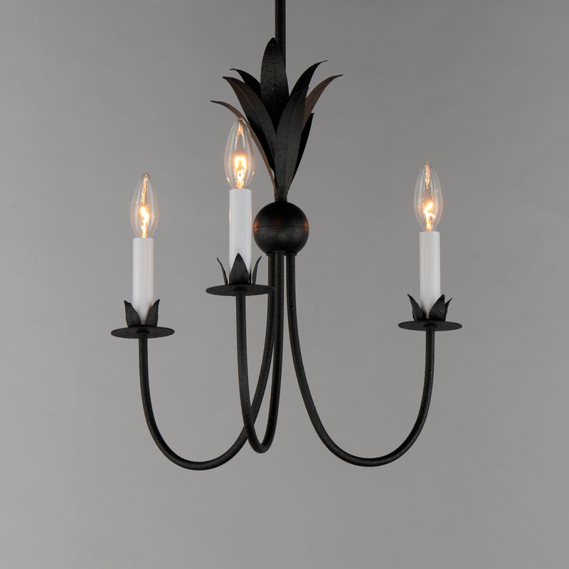 Paloma 3 Light Chandelier Steel