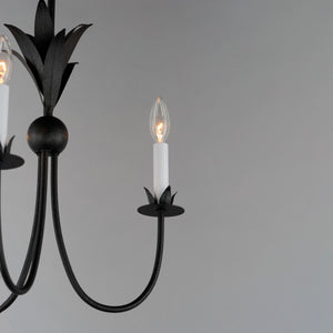 Paloma 3 Light Chandelier Steel