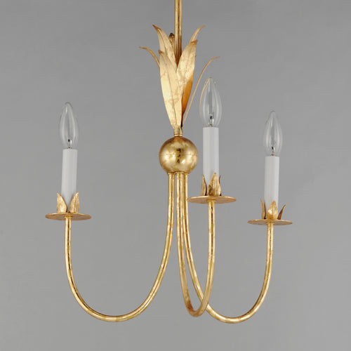 Paloma 3 Light Chandelier Gold