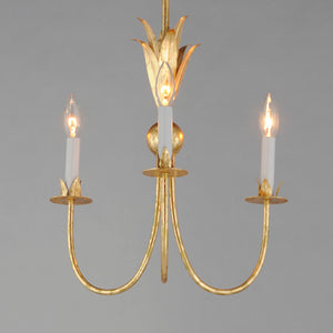 Paloma 3 Light Chandelier Gold