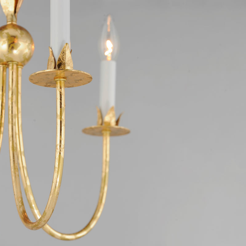 Paloma 3 Light Chandelier Gold