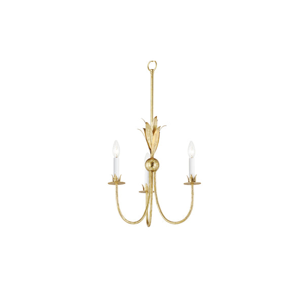 Paloma 3 Light Chandelier Gold