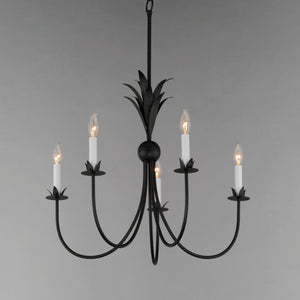 Paloma 5 Light Chandelier Steel