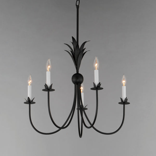 Paloma 5 Light Chandelier Steel