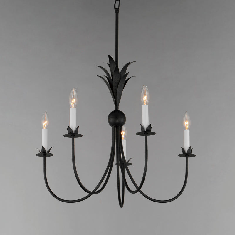 Paloma 5 Light Chandelier Steel