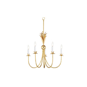 Paloma 5 Light Chandelier Gold