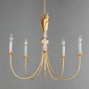Paloma 5 Light Chandelier Gold