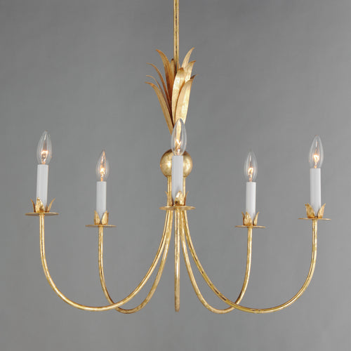 Paloma 5 Light Chandelier Gold