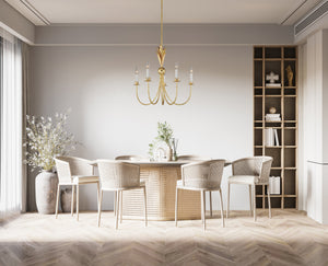 Paloma 5 Light Chandelier Gold