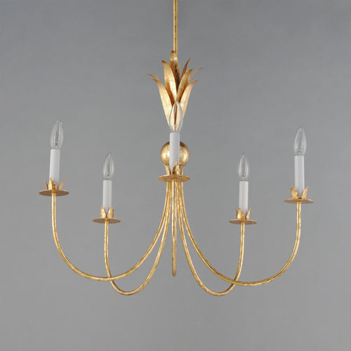 Paloma 5 Light Chandelier Gold