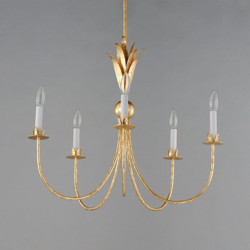 Paloma 5 Light Chandelier Gold