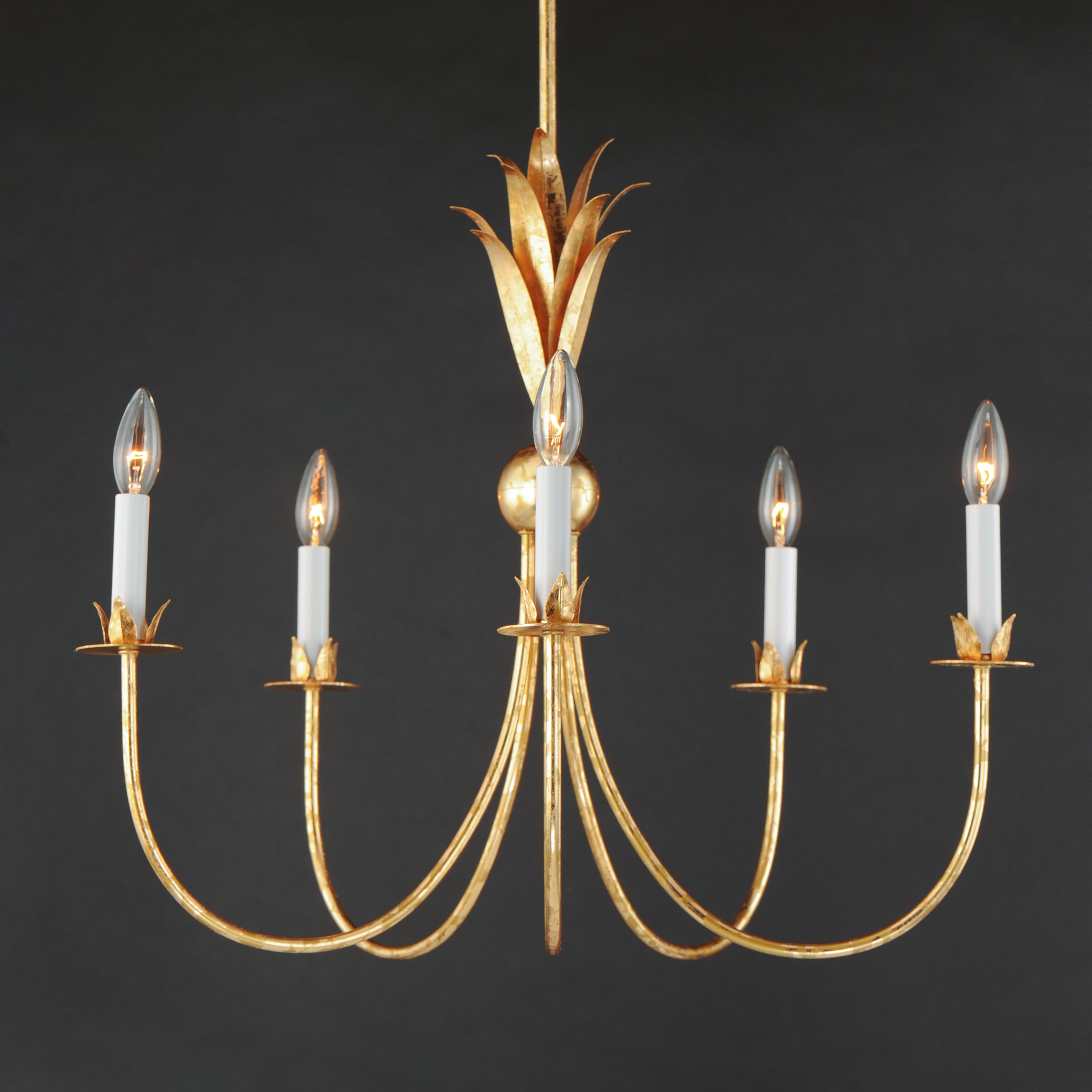 Paloma 5 Light Chandelier Gold