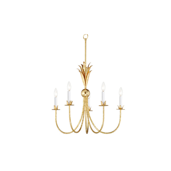 Paloma 5 Light Chandelier Gold